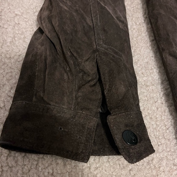 MoonShine Spirit by Brad Paisley 100% Leather Men's Brown Suede Coat - Picture 4 of 6